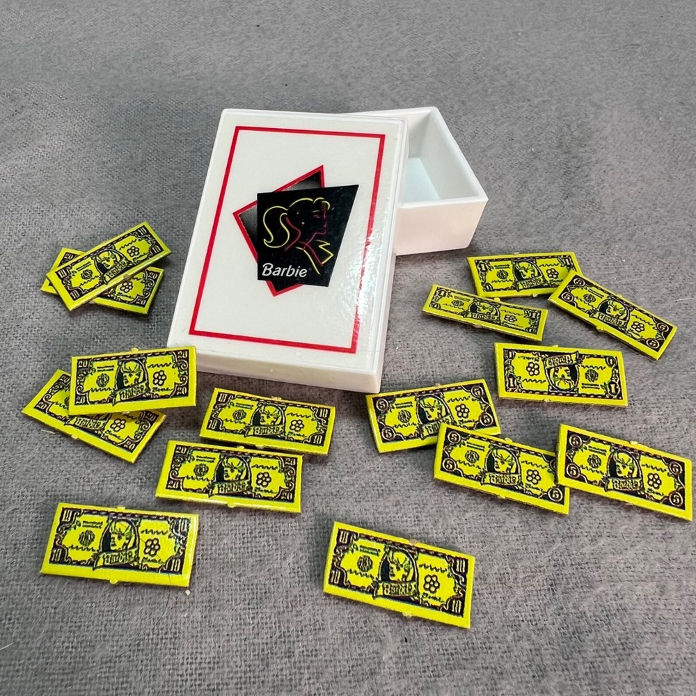 Mattel Vintage 90s Barbie Play Cardboard Money Shopping Mall Gift Box Miniatures